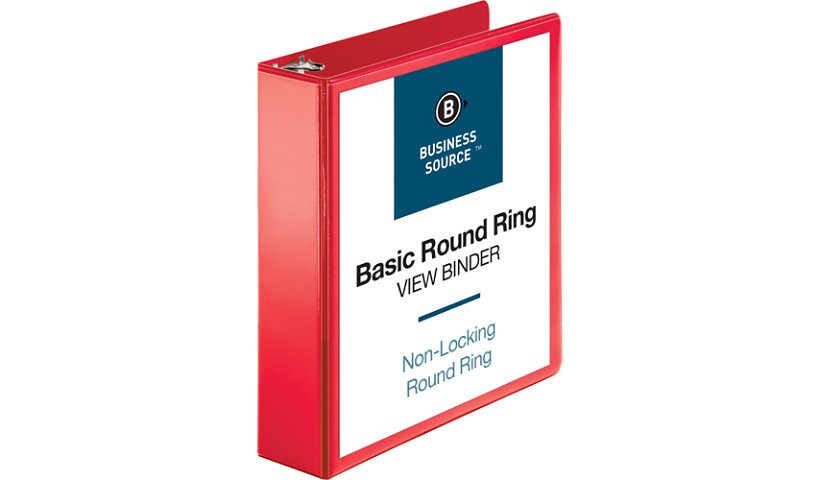 Business Source Basic - presentation ring binder - for Letter - capacity: 4
