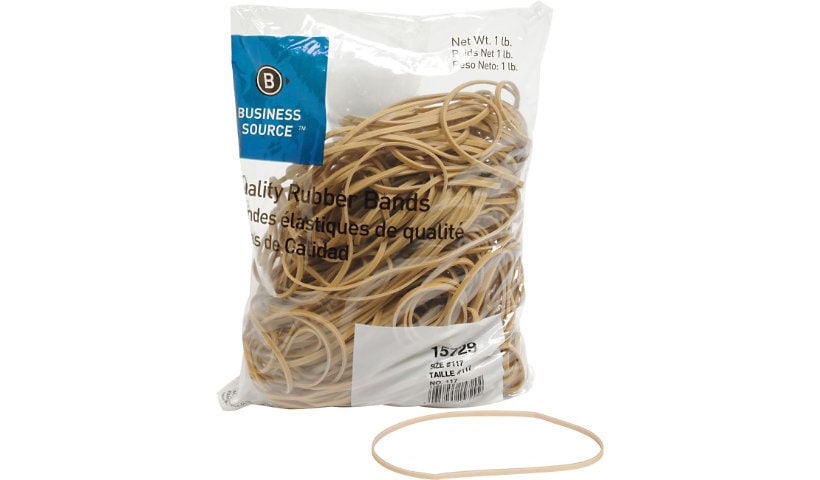 Business Source - rubber bands - 0.13 in x 7.01 in - 16 oz - crepe - rubber