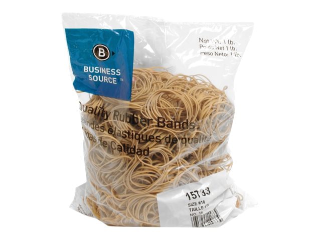Business Source - rubber bands - 0.06 in x 2.5 in - 16 oz - crepe - rubber, latex (pack of 1800)
