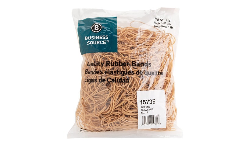 Business Source - rubber bands - 0.063 in x 3 in - 16 oz - crepe - rubber, latex (pack of 1480)