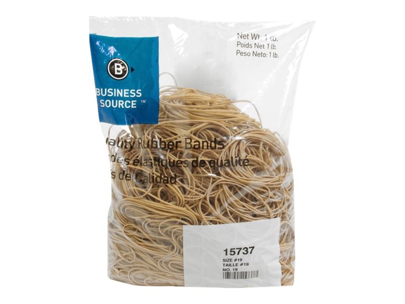 Business Source - rubber bands - 0.063 in x 3.5 in - 16 oz - crepe - rubber, latex (pack of 1250)