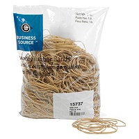 Business Source - rubber bands - 0.063 in x 3.5 in - 16 oz - crepe - rubber, latex (pack of 1250)