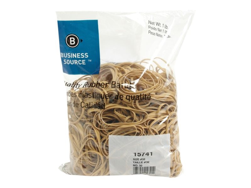 Business Source - rubber bands - 0.13 in x 3 in - 16 oz - crepe - rubber, l