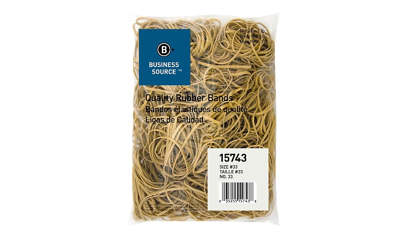 Business Source - rubber bands - 0.13 in x 3.5 in - 16 oz - crepe - rubber, latex (pack of 600)