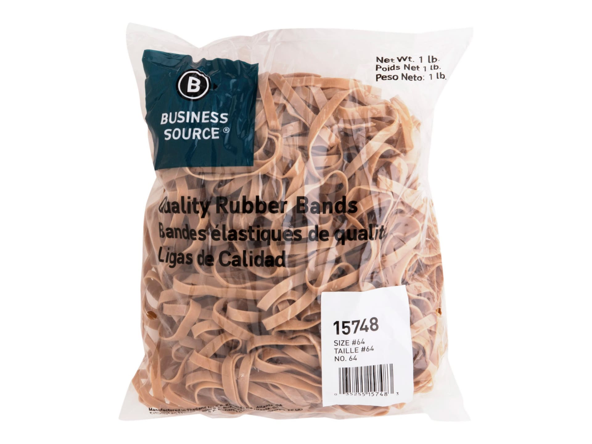 Business Source - rubber bands - 0.25 in x 3.25 in - 16 oz - crepe - rubber