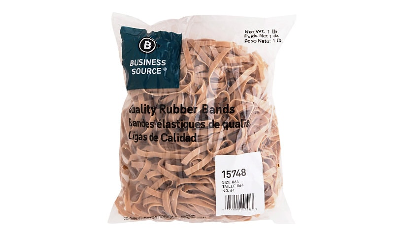 Business Source - rubber bands - 0.25 in x 3.25 in - 16 oz - crepe - rubber, latex (pack of 320)