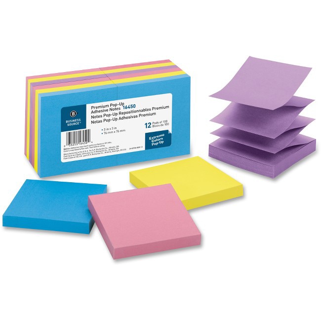 Business Source - pop-up sticky notes -  - 1200 sheets (12 x 100)