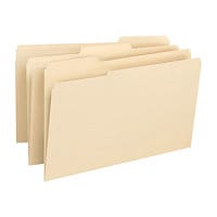 Business Source 1/3-cut 1-Ply Manila Tab File Folder - 50/Box