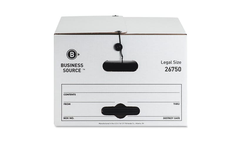 Business Source - storage box - for Legal - white (pack of 12)