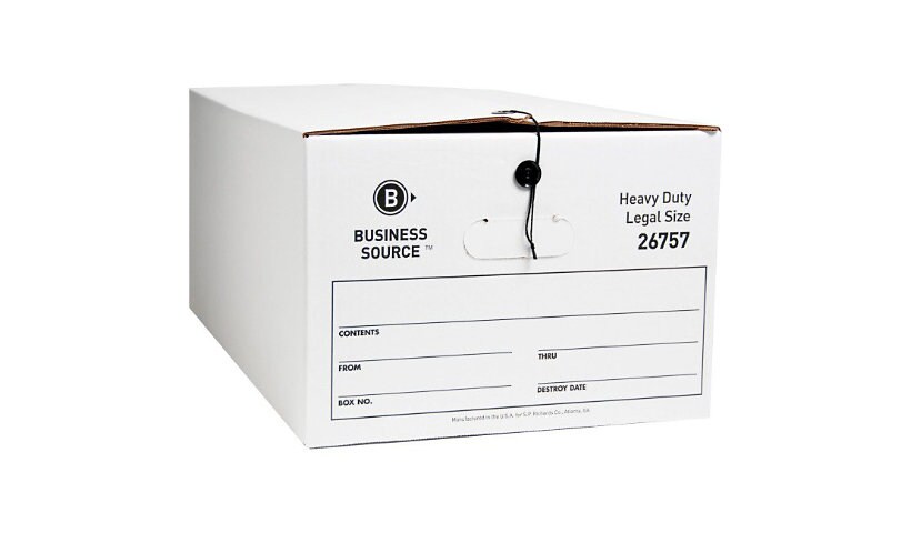 Business Source - storage box - for Legal - white (pack of 12)