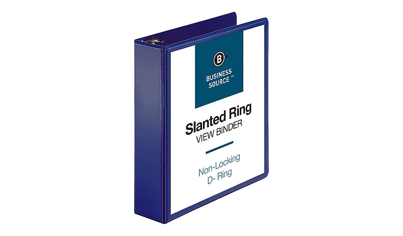 Business Source - presentation ring binder - for Letter - navy
