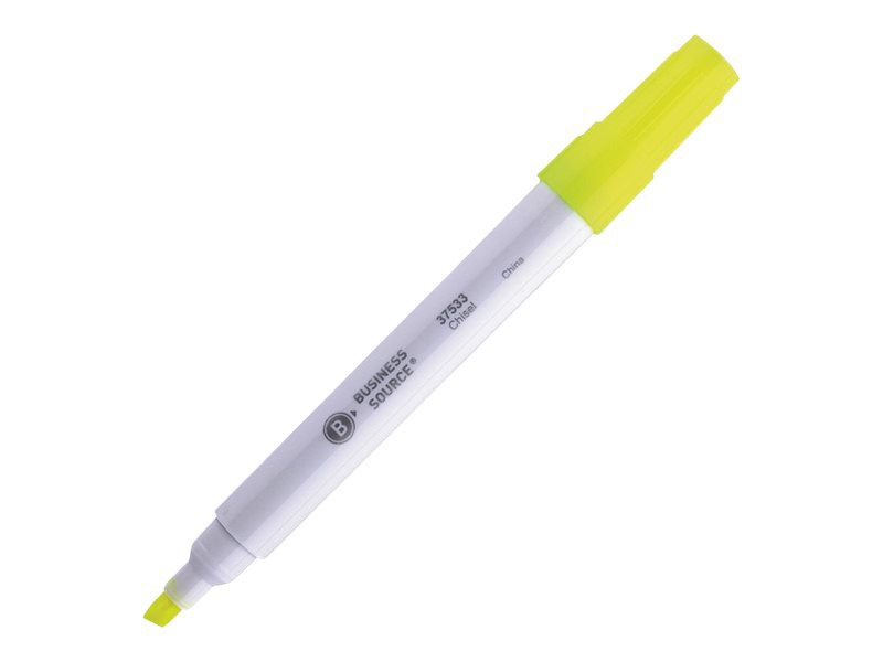 Business Source - highlighter - fluorescent yellow (pack of 12)