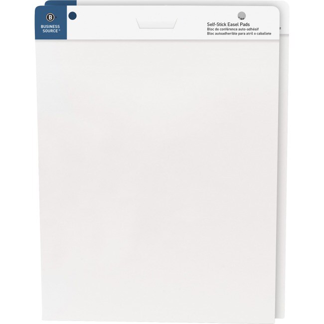 Business Source - self-stick easel pad - 25 in x 30 in - 30 sheets (pack of 2)