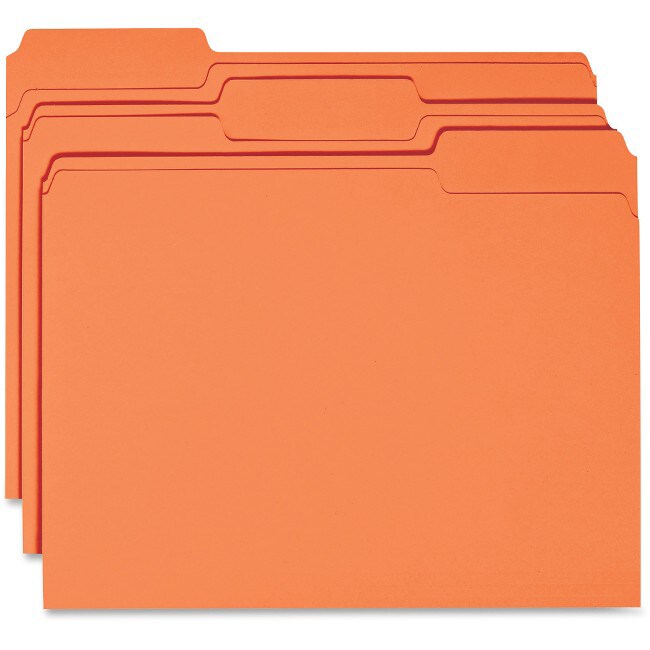 Business Source - file folder - tabbed - orange (pack of 100)
