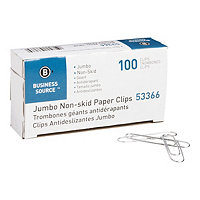 Business Source - paper clips - jumbo - silver - pack of 10 x 100