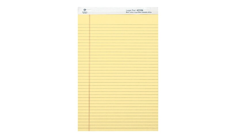 Business Source - block notes - 8.5 in x 14 in - 50 sheets (pack of 12)