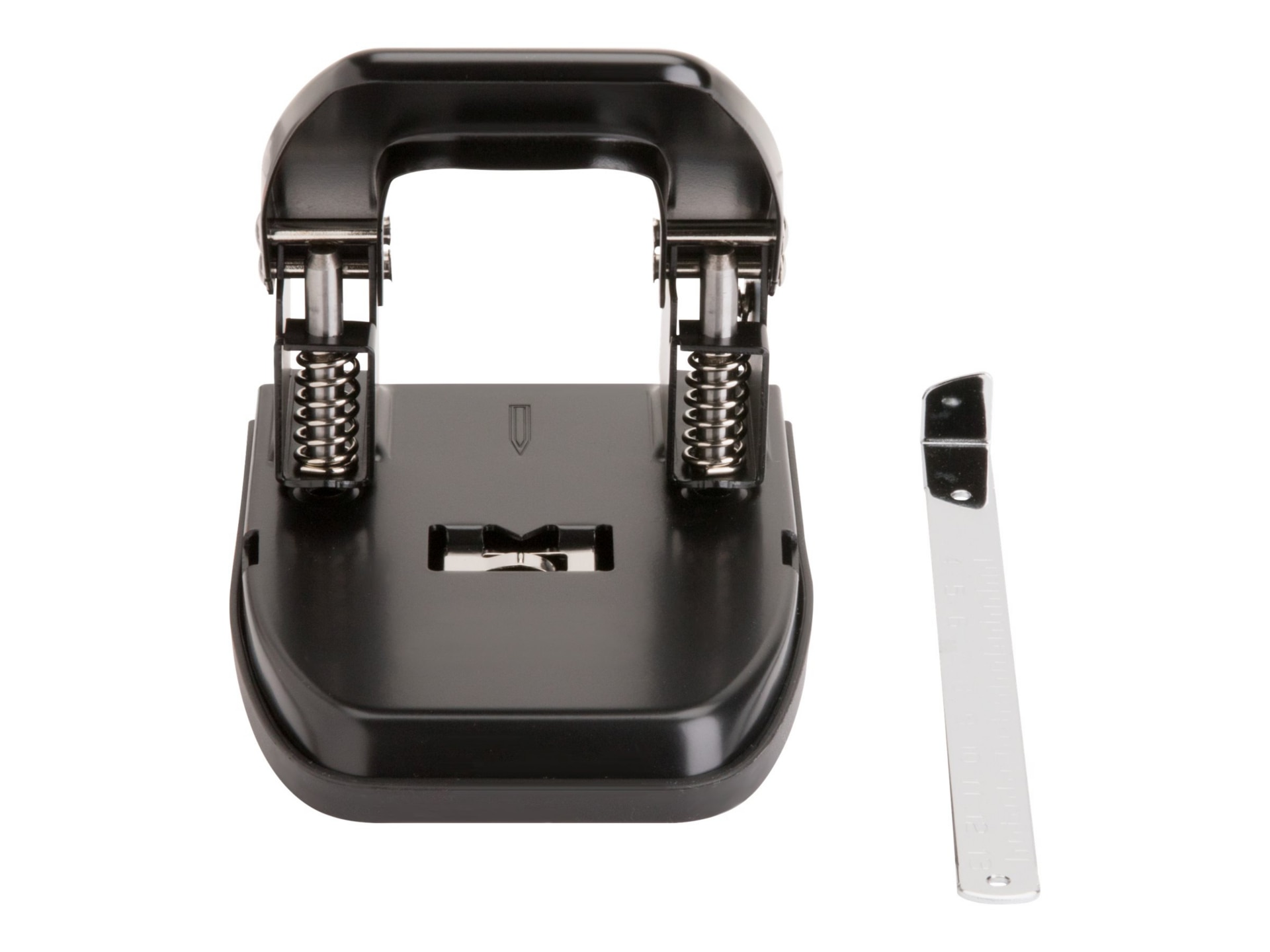 Business Source Heavy-duty 2-hole Punch - 30 sheets - steel, rubber - black