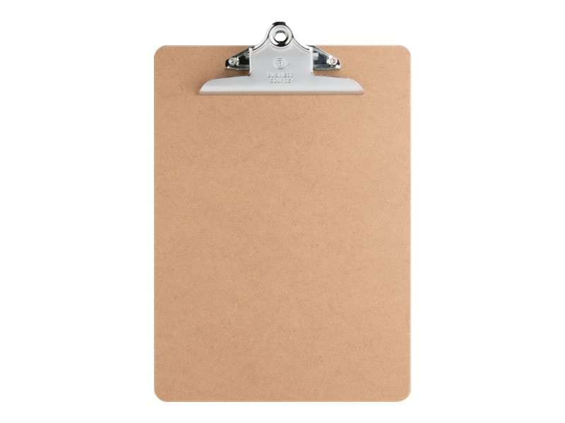 Business Source Hardboard Clipboard - 9" x 12.5" - brown