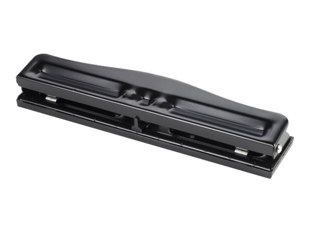 Business Source 3-hole Adjustable Paper Punch - 11 sheets - steel, rubber -