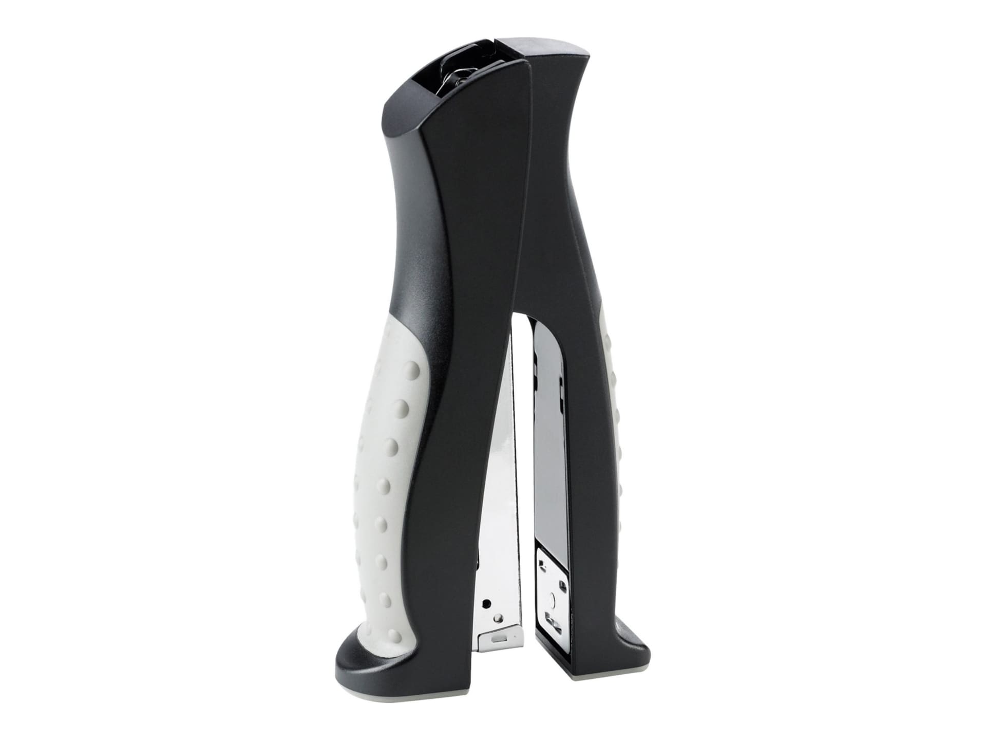 Business Source Full Strip Vertical Desk Stapler - Black, Gray