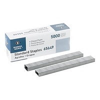 Business Source - staples - 0.5 in x 0.25 in - silver - pack of 5000