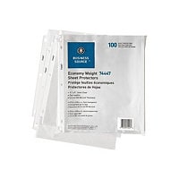 Business Source - sheet protector - for Letter - semi-clear (pack of 100)