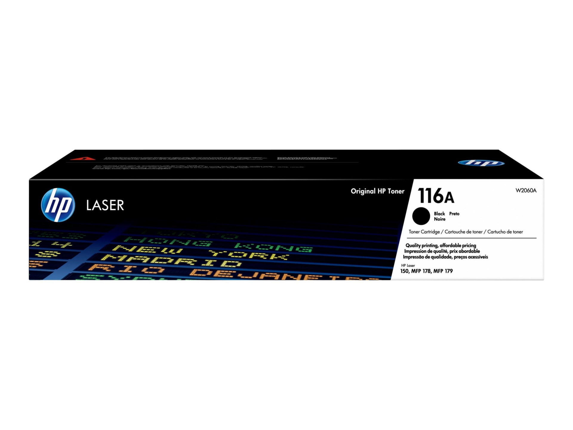 HP 116A (W2060A) Original Laser Toner Cartridge - Black - 1 Each