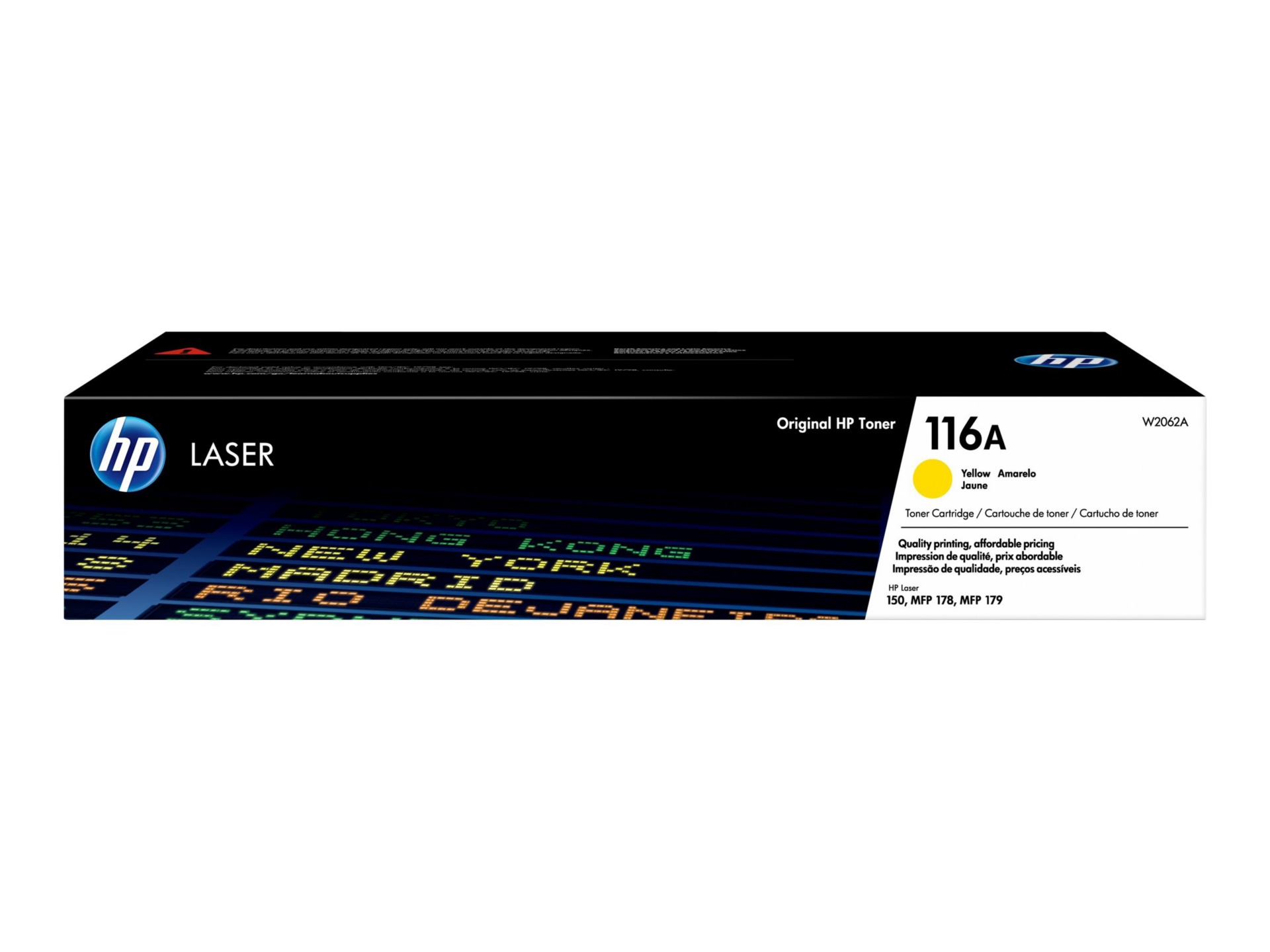 HP 116A (W2062A) Original Laser Toner Cartridge - Yellow - 1 Each