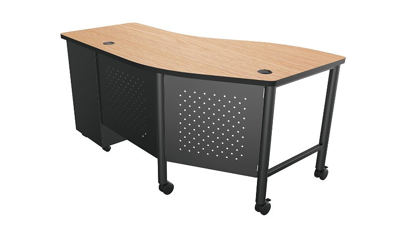 BALT Instructor Teacher's Desk II - table - curved - oak