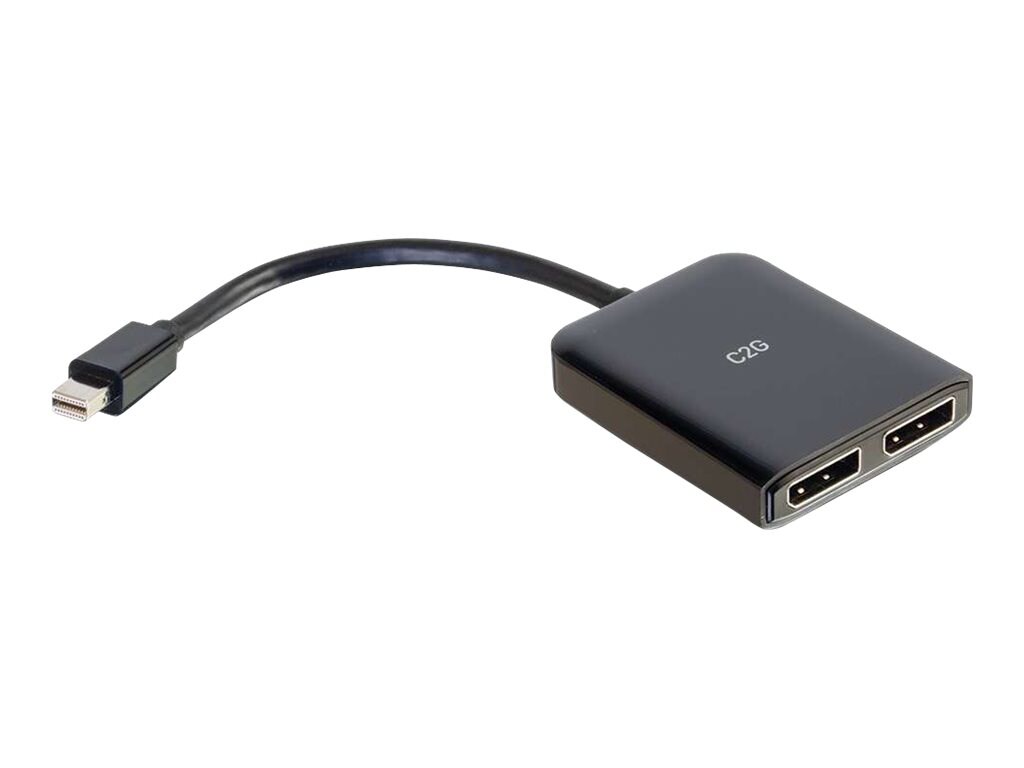 C2G Mini DisplayPort to DisplayPort Display Splitter - Dual Monitor Adapter