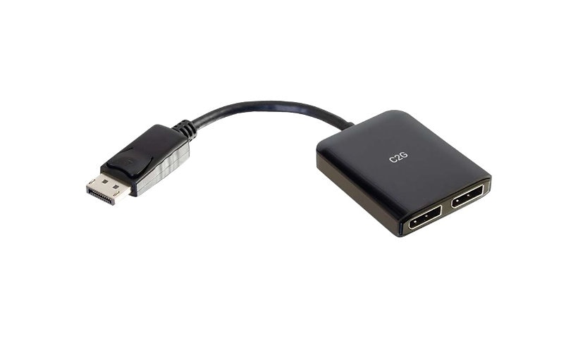 C2G 4K DisplayPort to Dual DisplayPort MST Hub - DisplayPort 1.2 to DisplayPort Splitter - M/F