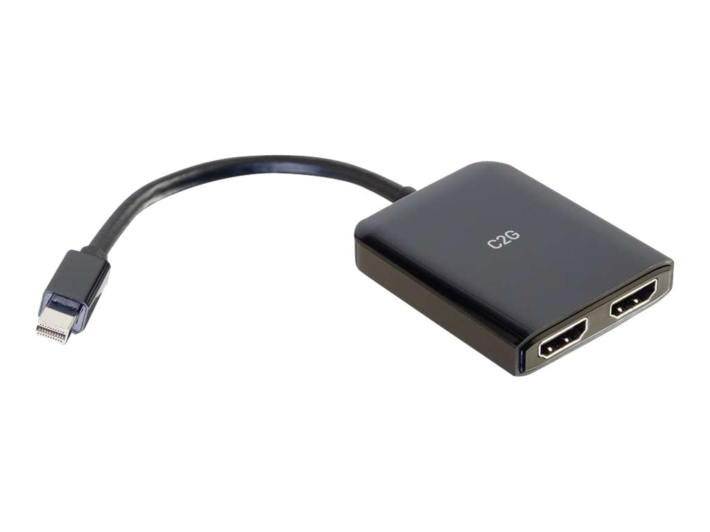 C2G Mini DisplayPort to Dual HDMI Adapter - Mini DP to HDMI Splitter - DisplayPort 1.2 MST - 4K