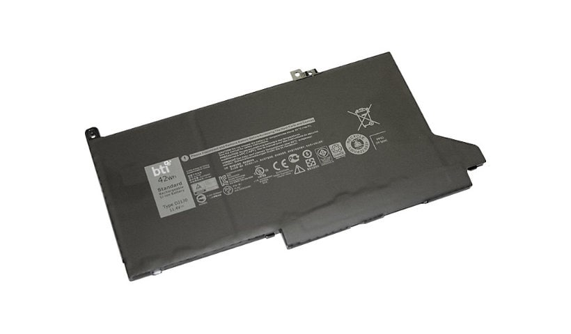 BTI DJ1J0 451-BBZL 42Whr Battery for Dell Latitude 7280, 7290, 7380, 7390