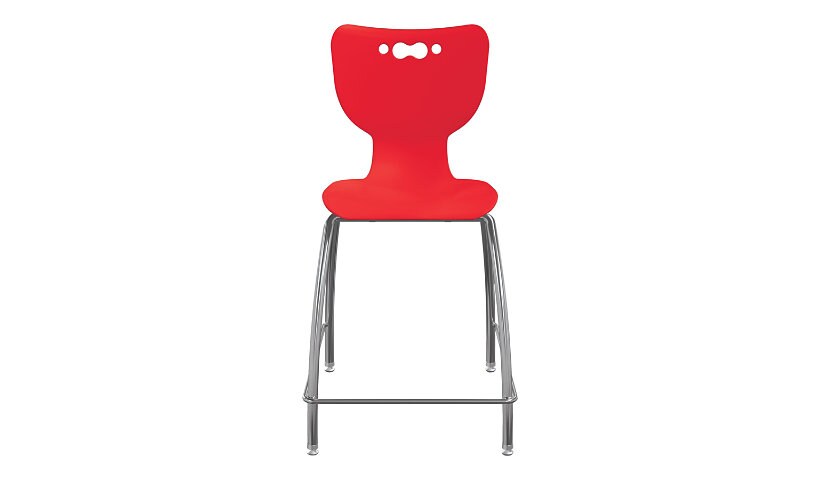 MooreCo Hierarchy - chair - chrome - red