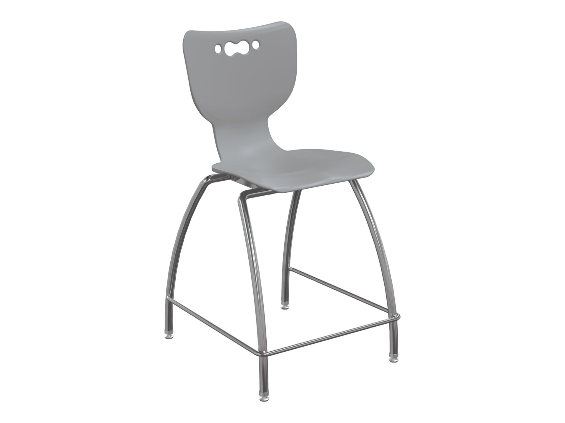 MooreCo Hierarchy - chair - chrome - gray