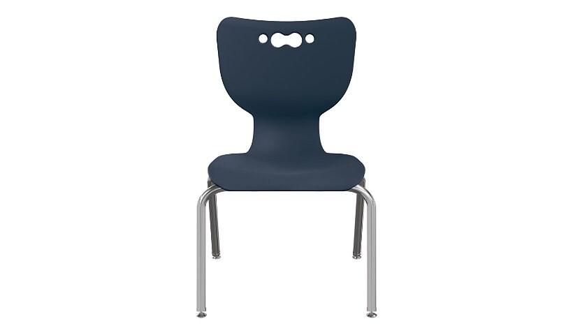 MooreCo Hierarchy - chair - chrome - midnight navy