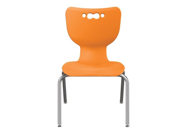 MooreCo 12" Hierarchy 4-Leg Chair - Orange