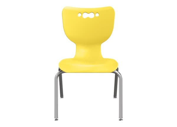 MooreCo 12" Hierarchy 4-Leg Chair - Yellow