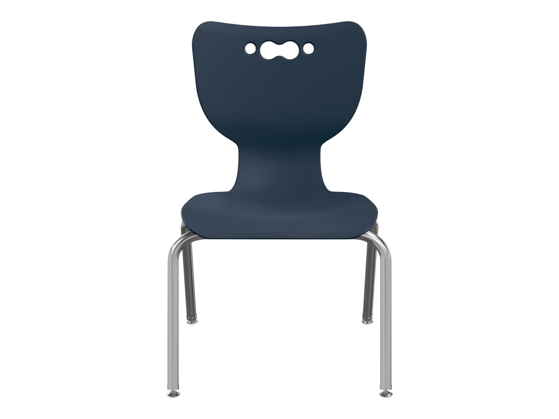 MooreCo Hierarchy - chair - chrome - midnight navy