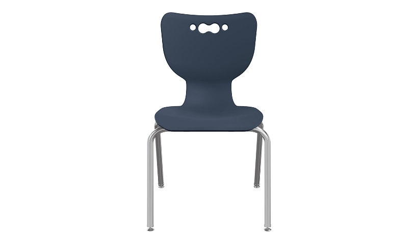 MooreCo Hierarchy - chair - chrome plated steel - navy