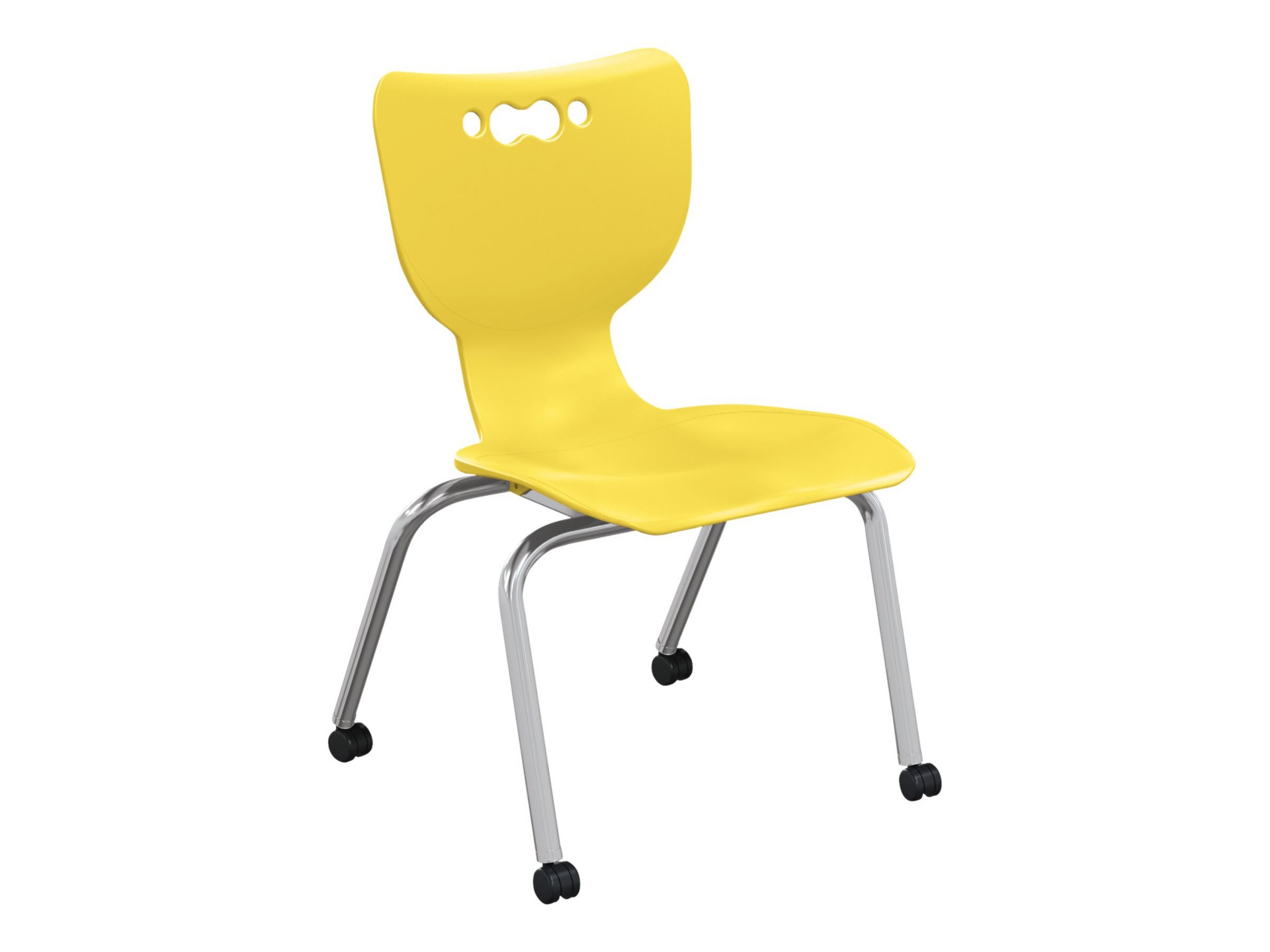 MooreCo Hierarchy - chair - chrome plated steel - yellow