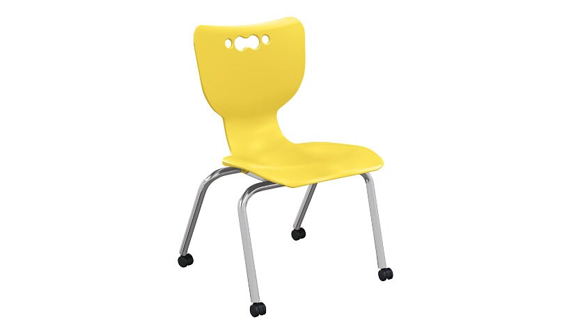 MooreCo Hierarchy - chair - chrome plated steel - yellow