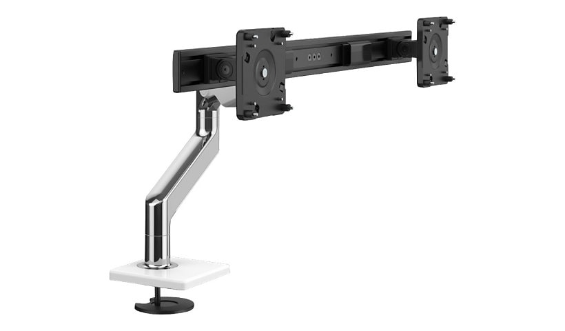 Humanscale M8.1 - kit de montage - pour Écran LCD - aluminium poli avec bordure blanche
