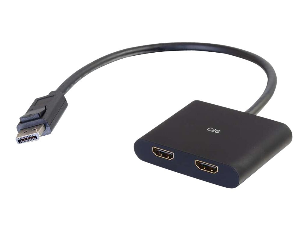 C2G 4K DisplayPort to Dual HDMI MST Hub - DisplayPort 1.2 to HDMI Splitter - M/F - répartiteur vidéo/audio - 2 ports