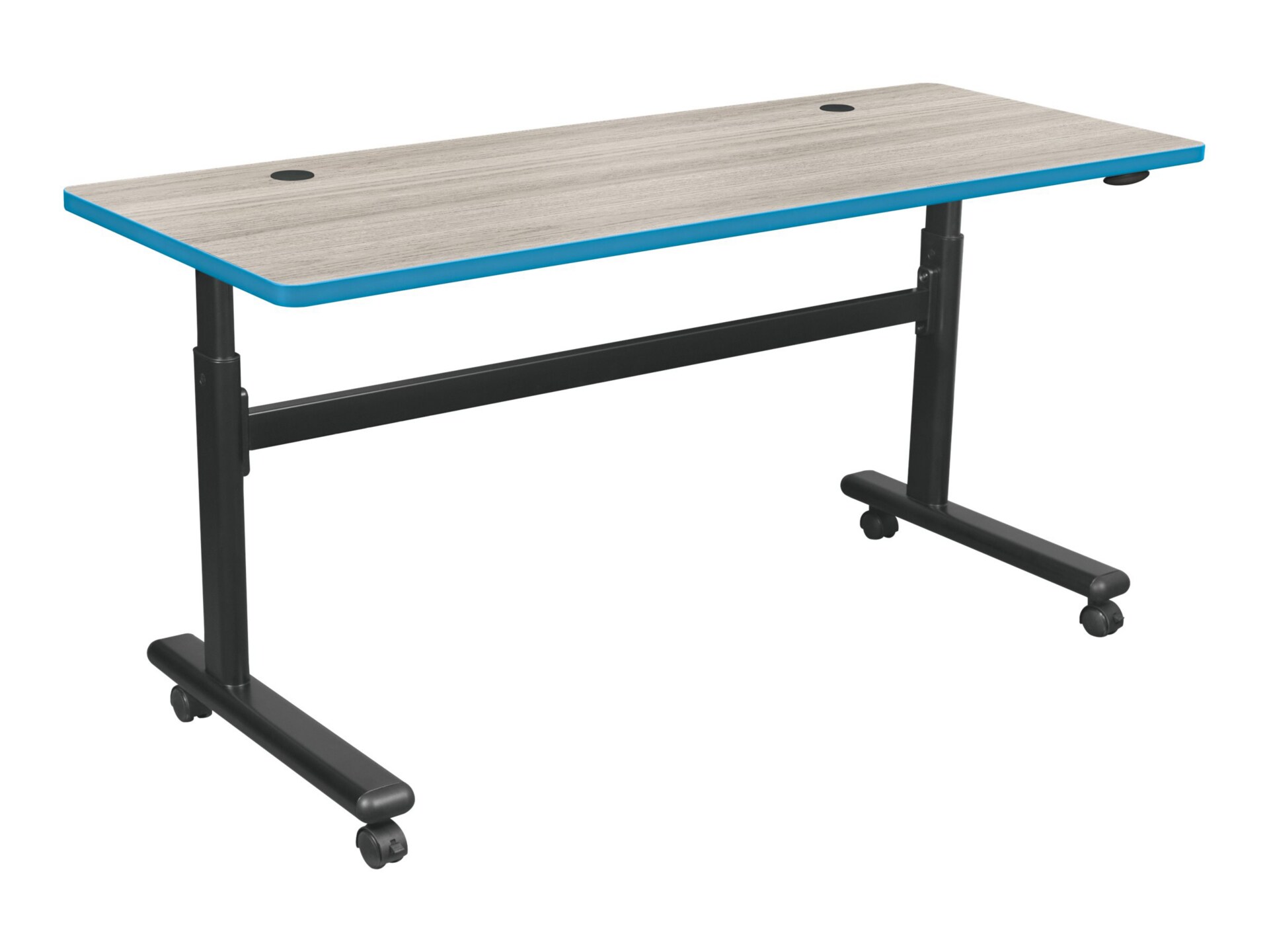 MooreCo - sit/standing desk - rectangular - gray elm
