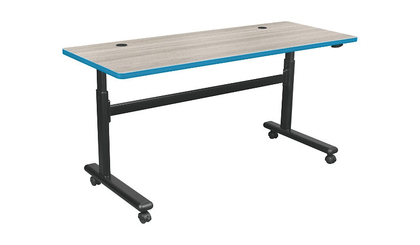 MooreCo - sit/standing desk - rectangular - gray elm