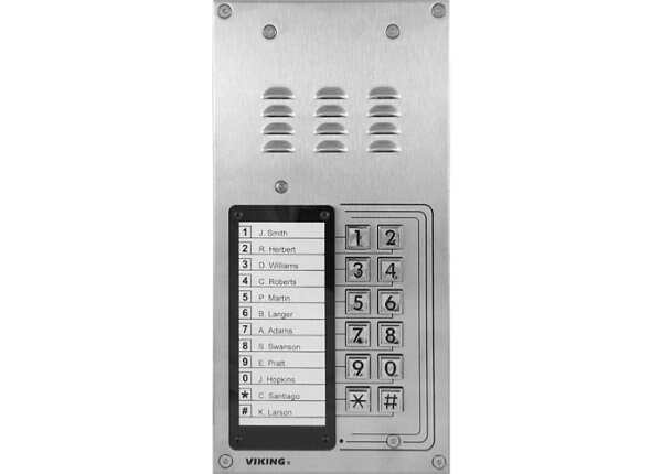 Viking 12 Button Apartment Entry Phone with Built-In Door Strike Relay