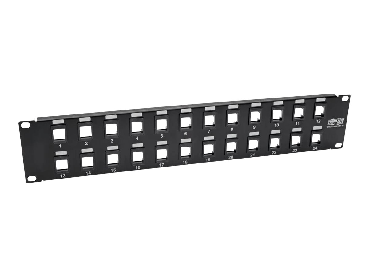 Eaton Tripp Lite Series 24-Port 2U Rack-Mount Unshielded Blank Keystone/Mul