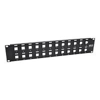 Tripp Lite 24-Port 2U Rack-Mount Unshielded Blank Keystone/Multimedia Patch Panel, RJ45 Ethernet, USB, HDMI, Cat5e/6 -