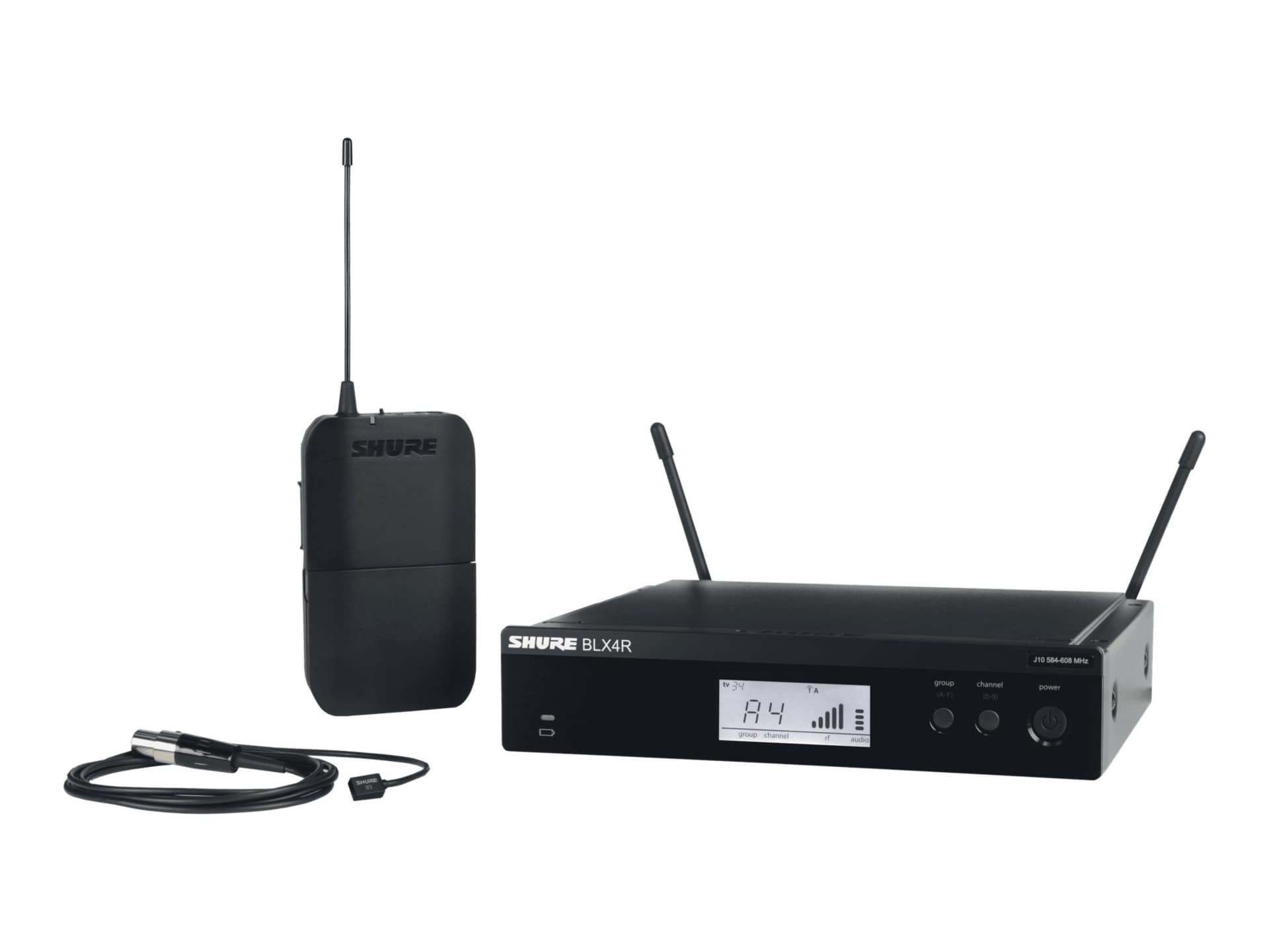 Shure BLX14R/W93 Lavalier Wireless System - H10 Band - wireless microphone system